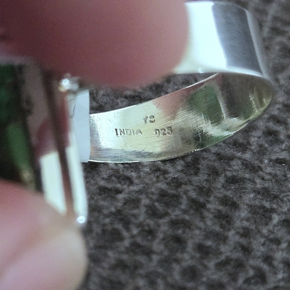 Shivam Rectangular Green💚 Copper Turquoise Statement Ring💍 - NWT - Picture 8 of 16